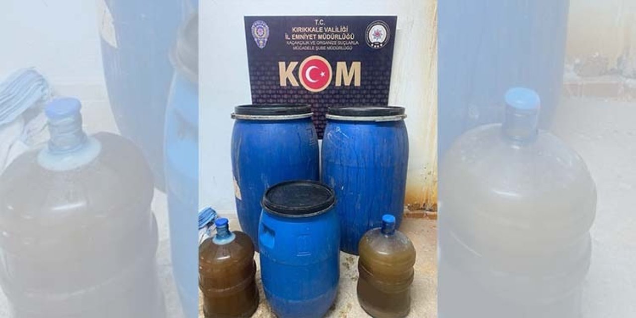 Kırıkkale’de 580 litre kaçak içki ele geçirildi