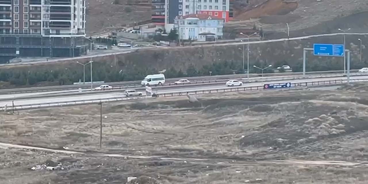 Trafiği hiçe sayarak ters yönde geri geri ilerledi