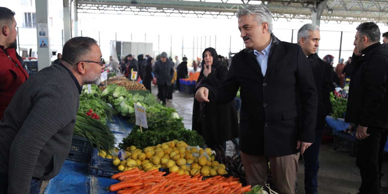 Vali Makas'tan semt pazarına ziyaret