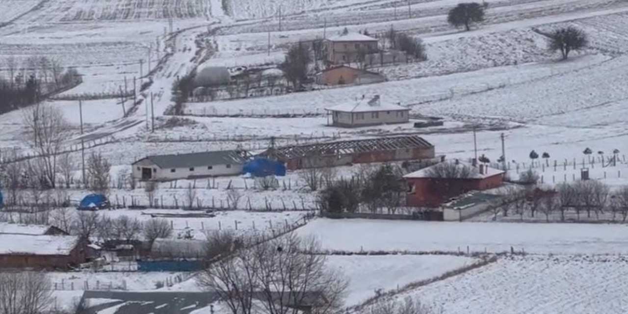 Çankırı’da kar yağışı etkili oldu