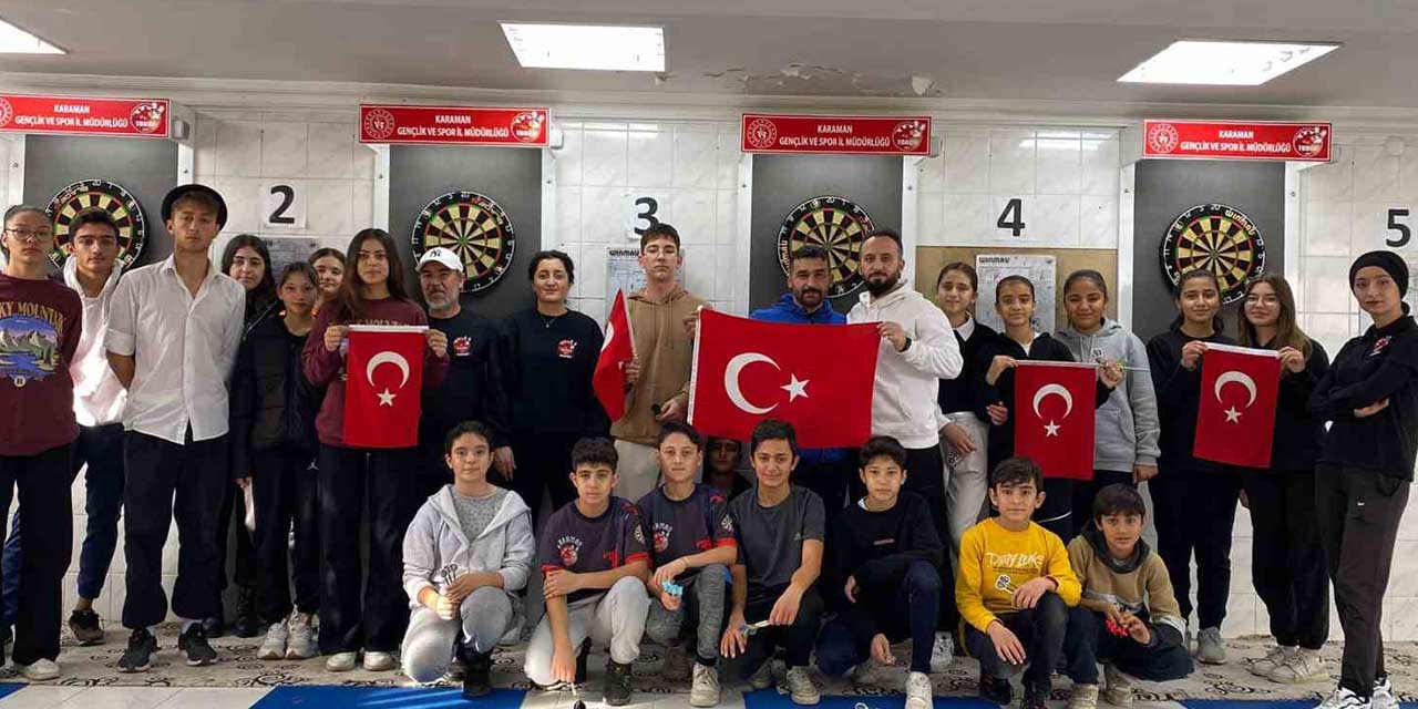 Karaman’da şehit anısına dart turnuvası düzenlendi