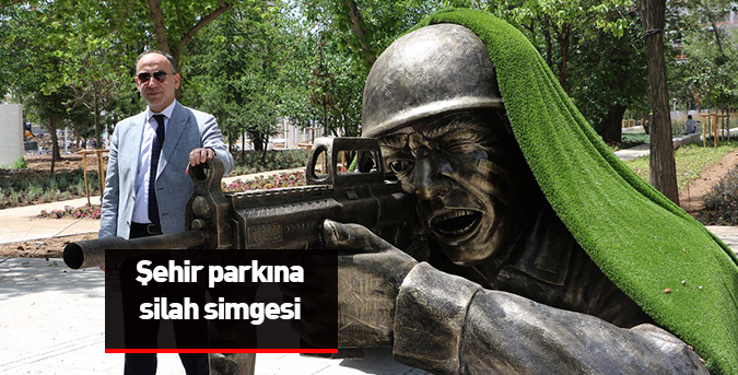 Şehir parkına silah simgesi