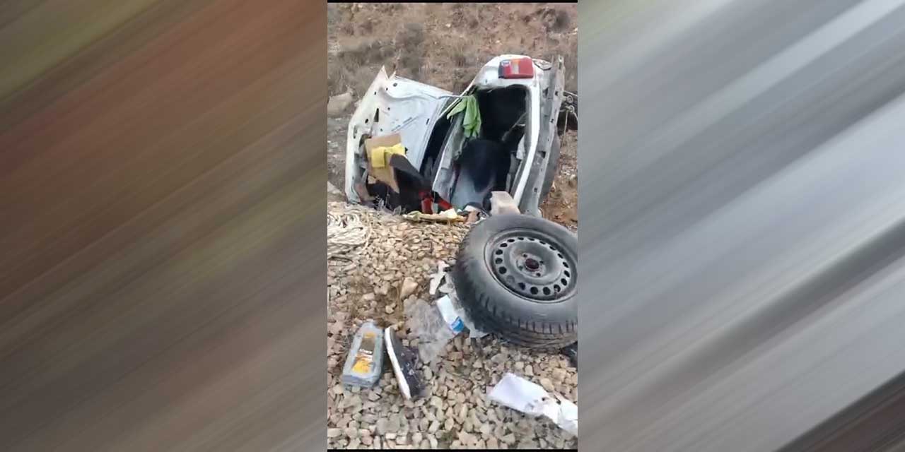 Şarampole devrilen araçta 1 kişi öldü
