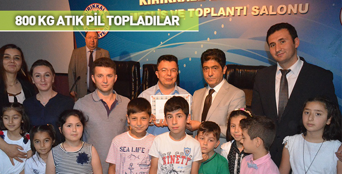 800 kilo atık pil topladılar