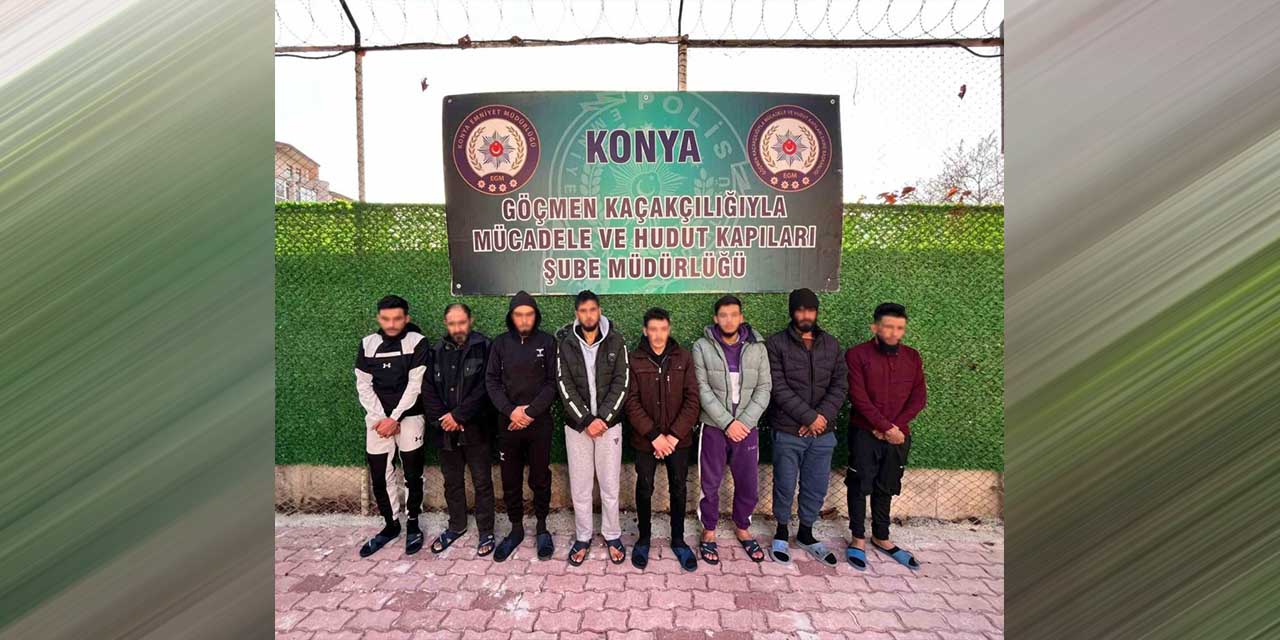 Konya’da 13 düzensiz göçmen yakalandı