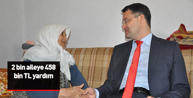 2 bin aileye 458 bin TL yardım