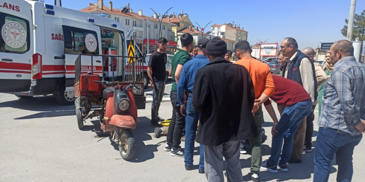Karaman’da üç tekerlekli motosiklet devrildi: 1 yaralı