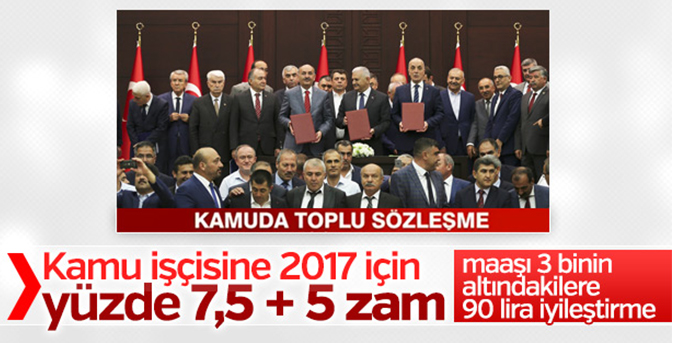 Kamuda sözleşme sevinci