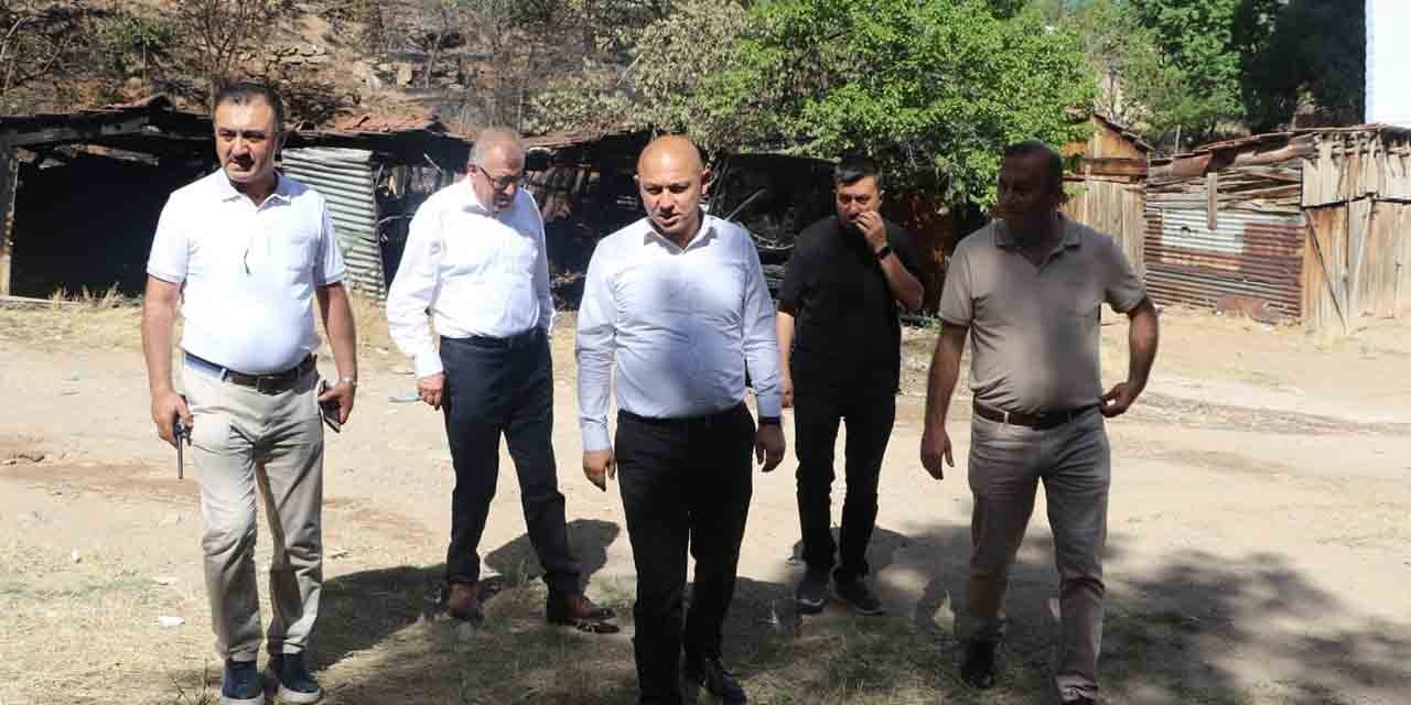 Başkan Önal’dan yangın bölgesine geçmiş olsun ziyareti