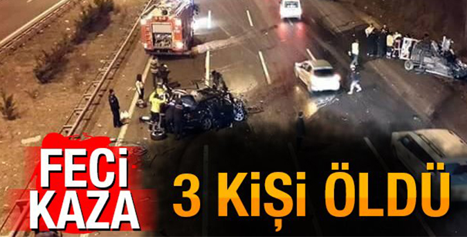Otomobil kamyona çarptı