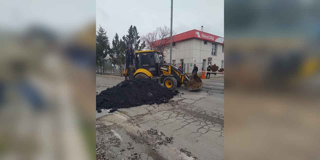 Hacılar Kasabası'ndaki bozuk yollar yenilendi