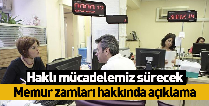 Haklı mücadelemiz sürecek