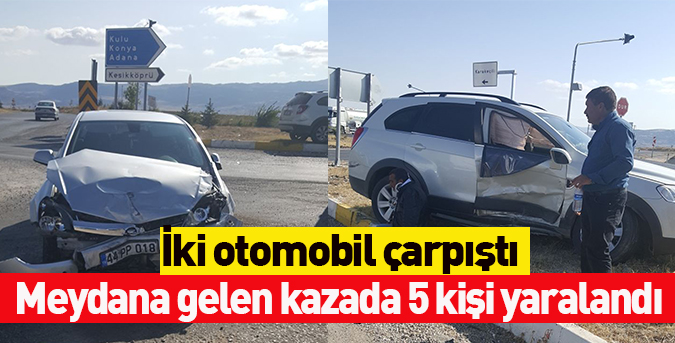İki otomobil çarpıştı