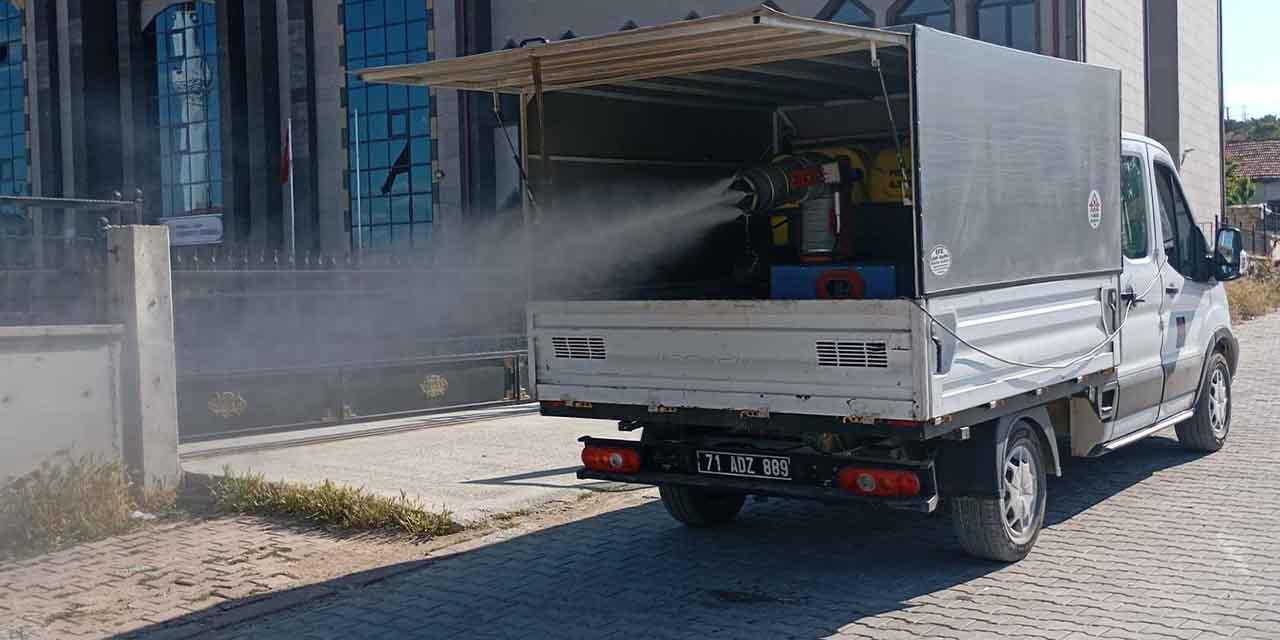 Keskin’de haşerelere karşı ilaçlama