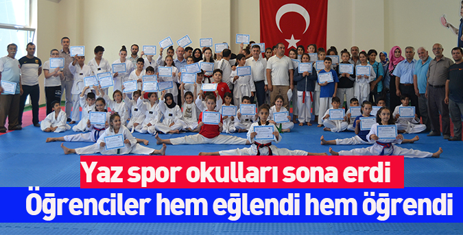 Yaz spor okulları sona erdi
