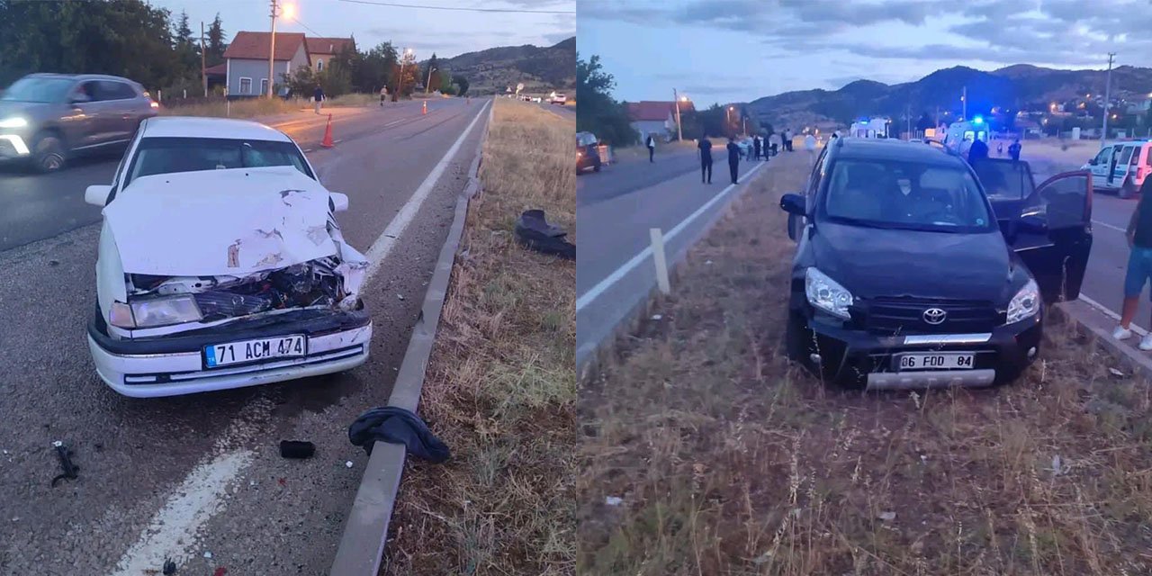 Bahşılı'da köpeğe çarpmamak için kaza yaptı!