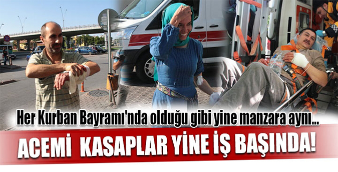 Acemi kasaplar hastanelik oldu