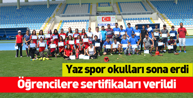 Yaz spor okulları sona erdi