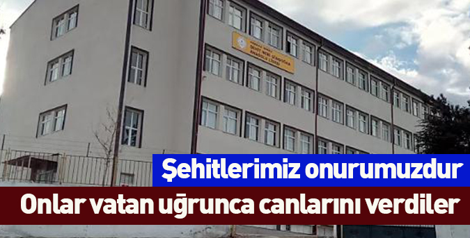Şehitlerimiz onurumuzdur