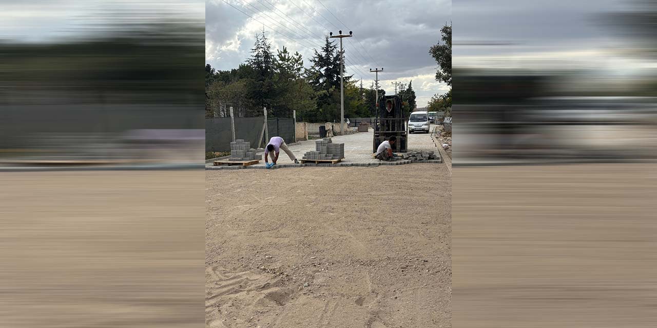Balışeyh’te kilit parke çalışmaları devam ediyor