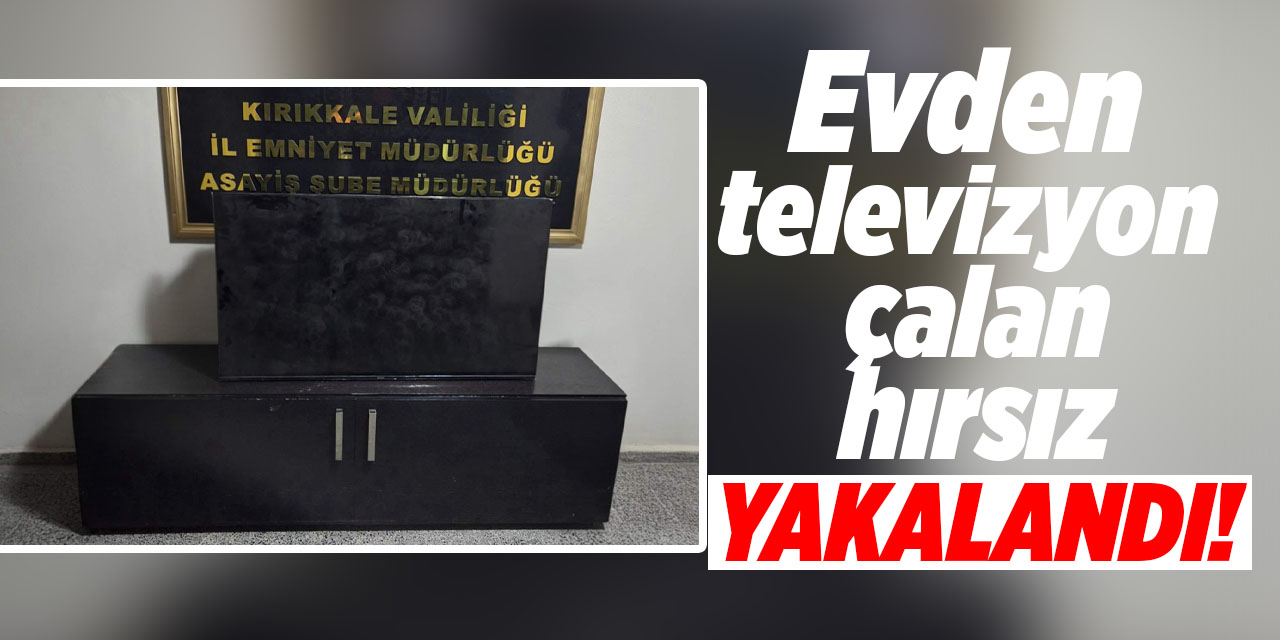 Evden televizyon çalan hırsız yakalandı!