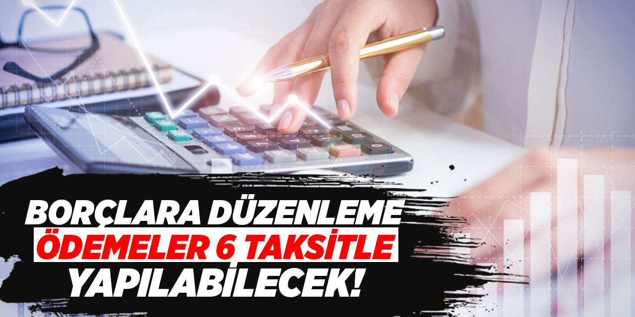 Borçlara düzenleme: Ödemeler 6 taksitle yapılabilecek!