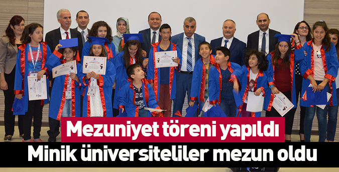 Minik üniversiteliler mezun oldu