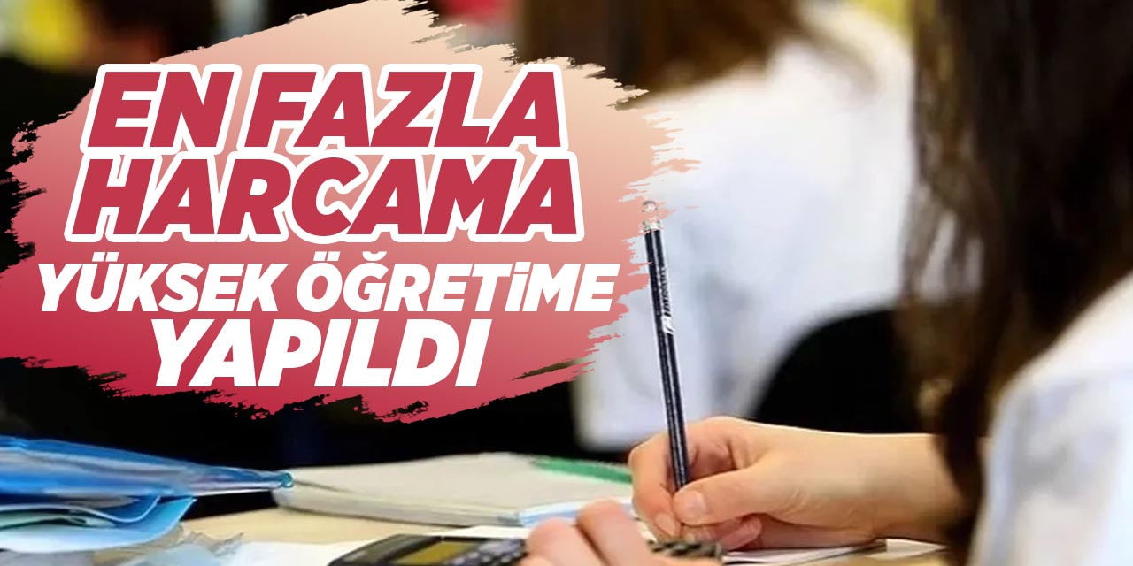 En fazla harcama yüksek öğretime yapıldı