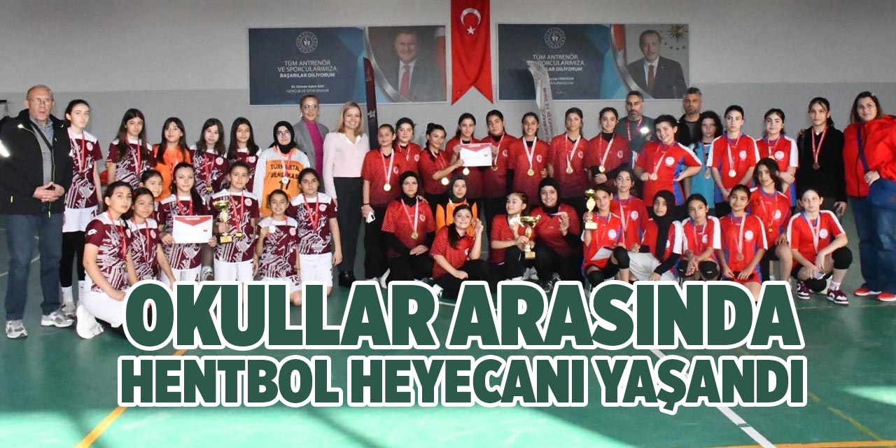 Okullar arasında hentbol heyecanı yaşandı