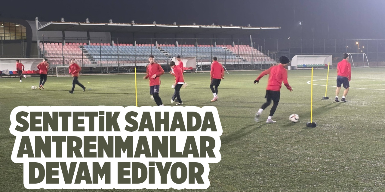 Sentetik sahada antrenmanlar devam ediyor