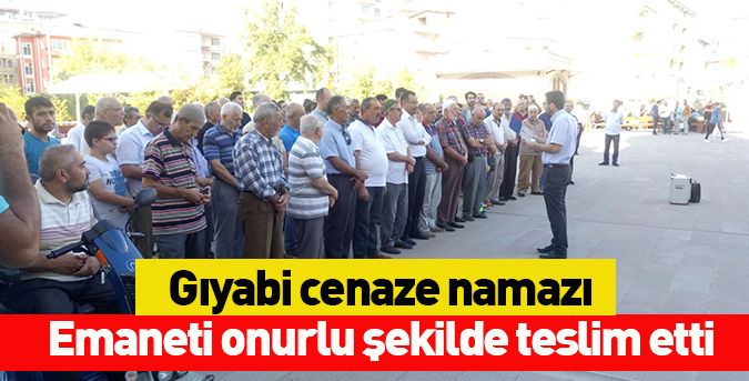 Emaneti onurlu şekilde teslim etti