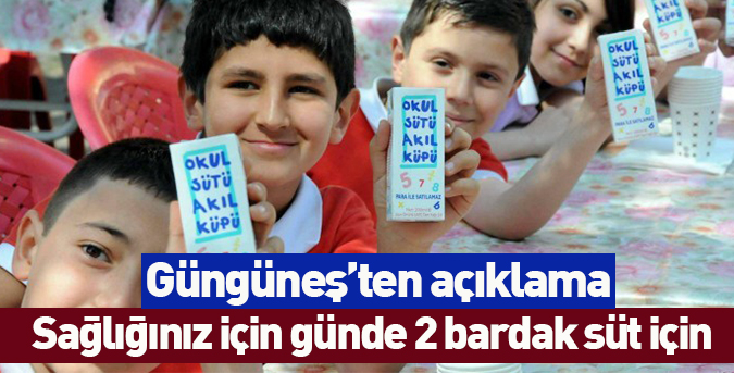Sağlığınız için 2 bardak süt için