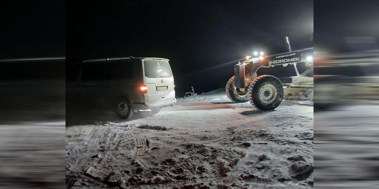 Kırıkkale’de kar yolları kapattı, mahsur kalanlar kurtarıldı!