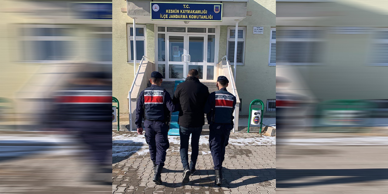 Hapis cezası bulunan zanlıyı jandarma yakaladı