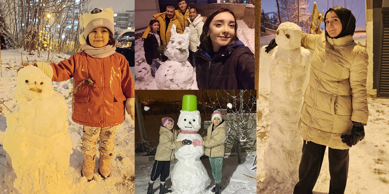 Kırıkkale’de kar sevinci ‘Kardan Adam’ yarışına dönüştü