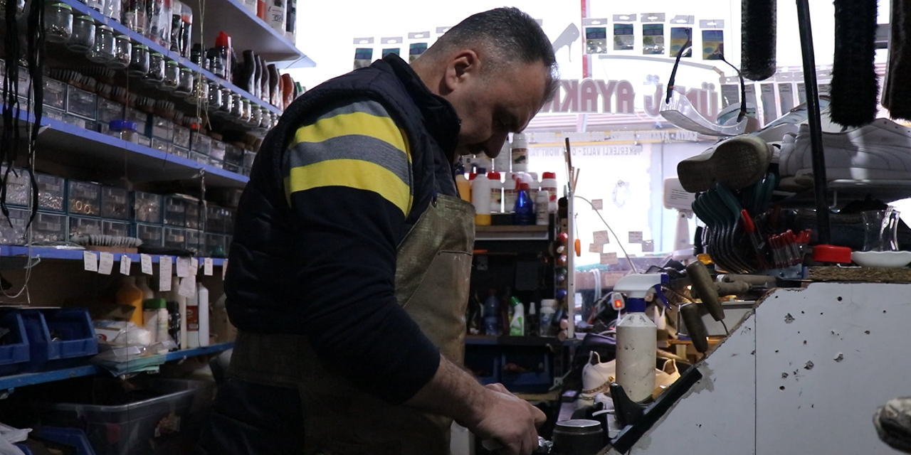 Kırıkkale’de eski ayakkabılar bu ustanın elinde yeniden doğuyor