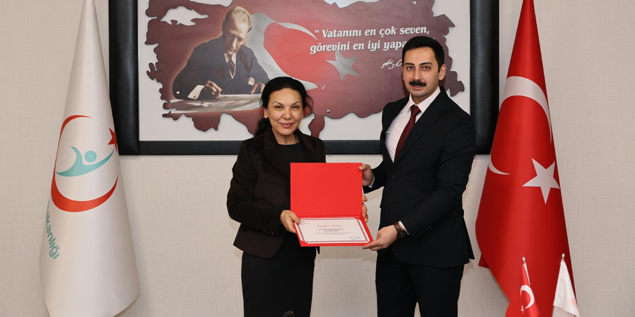 Delice Devlet Hastanesi’ne teşekkür belgesi