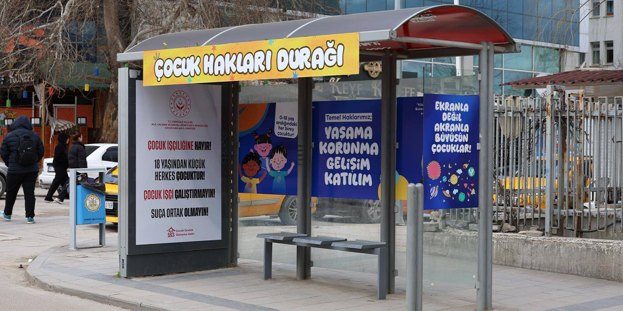 Çocuk haklarına dikkat çekmek için “durak” oluşturuldu