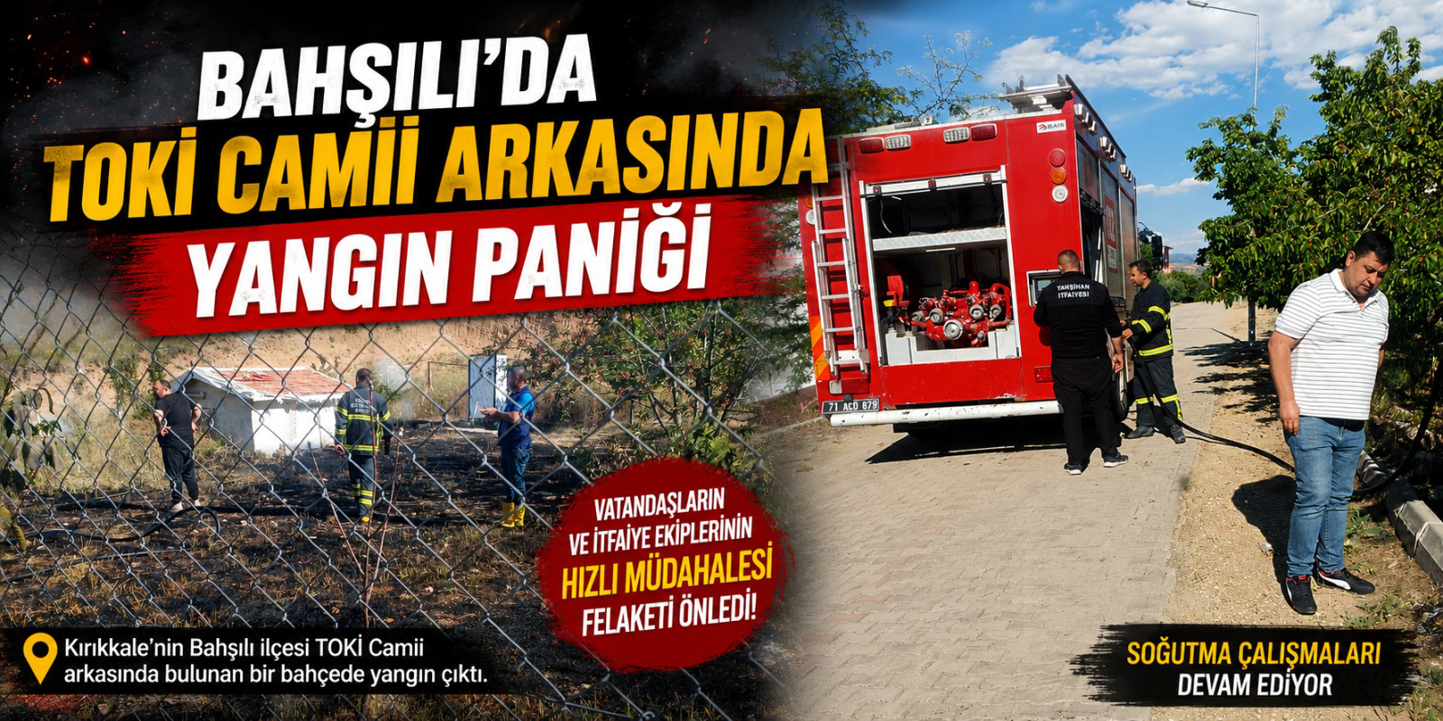 Bahşılı’da kuru ot yangını korkuttu