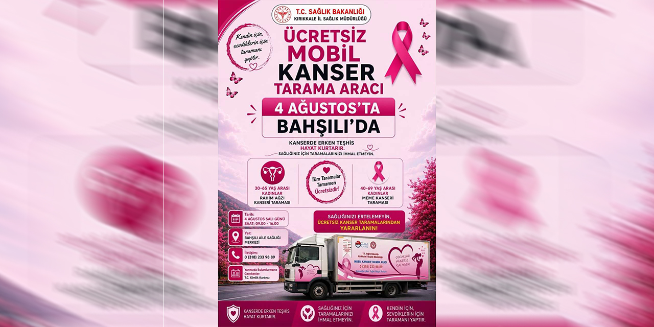 Bahşılı'da kadınlara ücretsiz sağlık taraması desteği