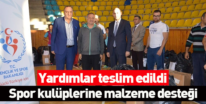 Spor kulüplerine malzeme desteği