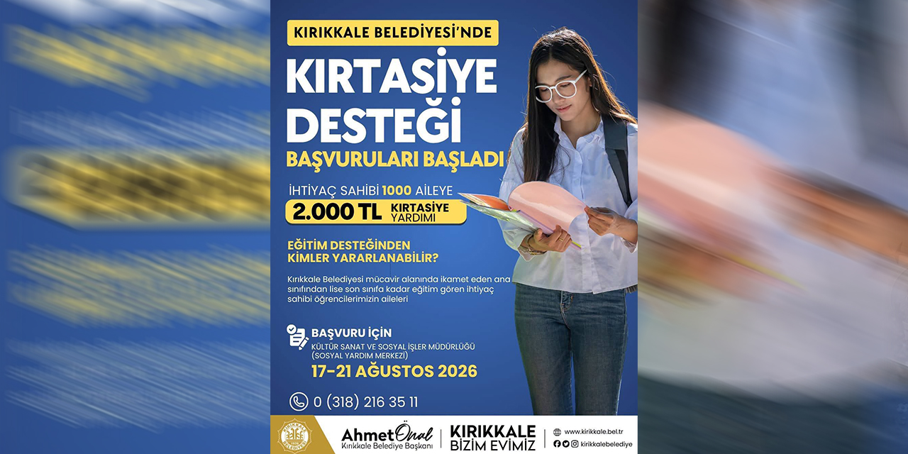 Destek kapsamında belirlenen 1.000 aileye öğrenci başına kırtasiye ihtiyaçlarında kullanılmak üzere 2.000 TL yardım sağlanacak.