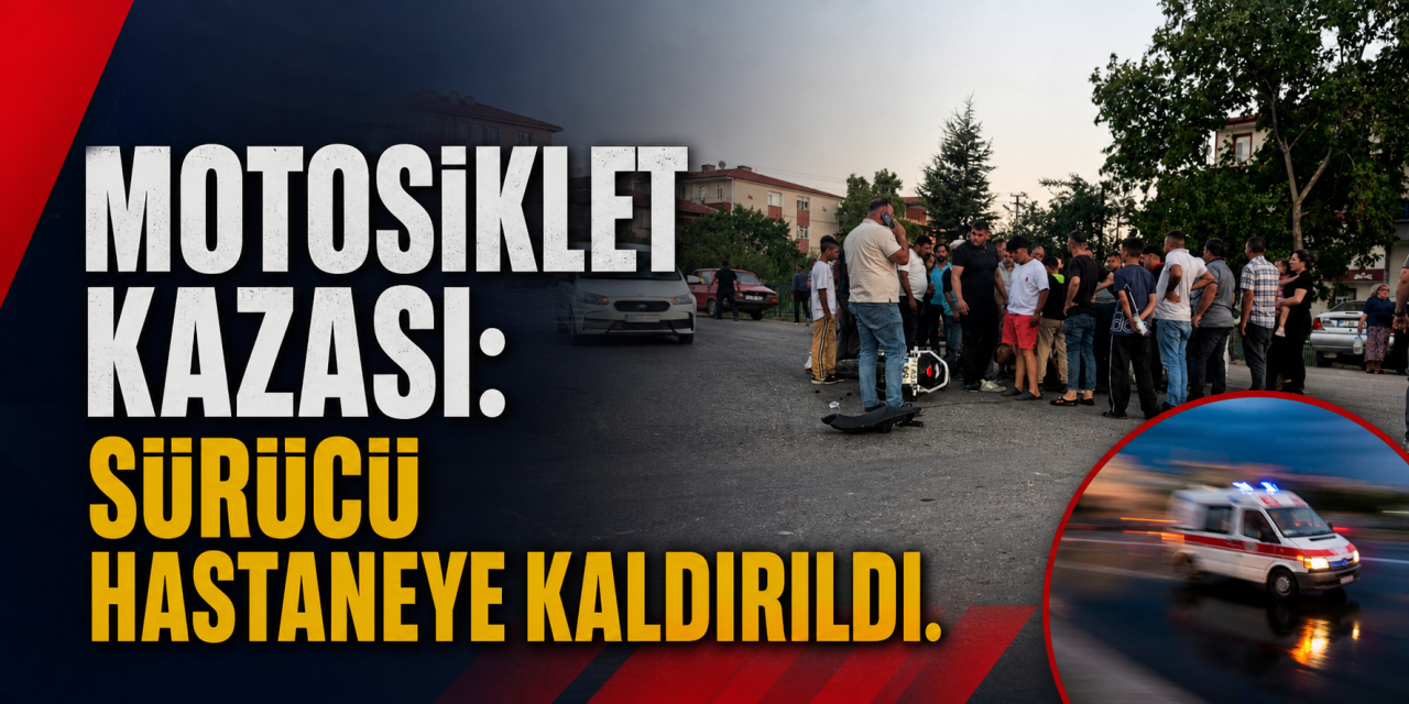 Kırıkkale’de motosiklet kazası: sürücü hastaneye kaldırıldı