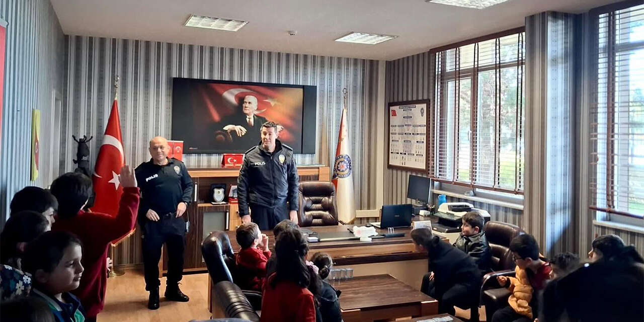Bahşılı’da öğrenciler bu kez emniyette ders işledi!
