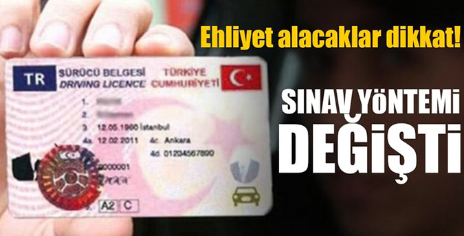 Sürücü Kursu sınavında değişiklik