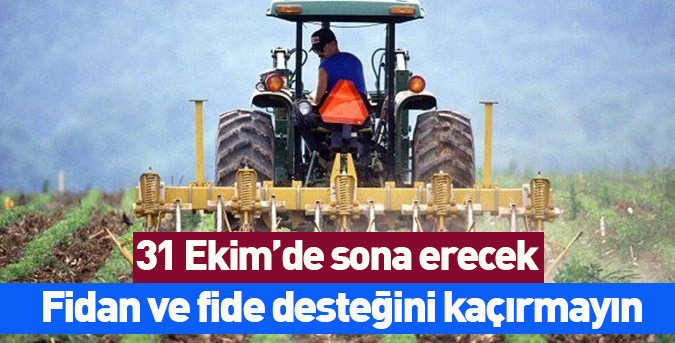 Fidan ve fide desteğini kaçırmayın!