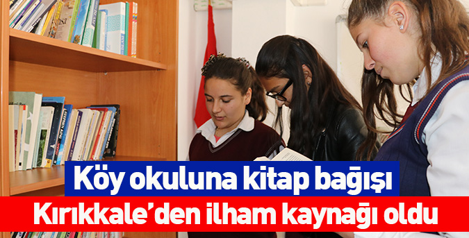 Köy okuluna kitap bağışı