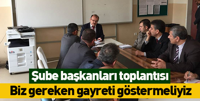 Gereken gayreti göstermeliyiz