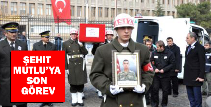 Şehit Mutlu’ya son görev