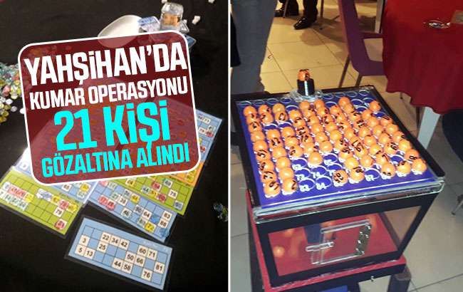 Kırıkkale’de kumar operasyonu